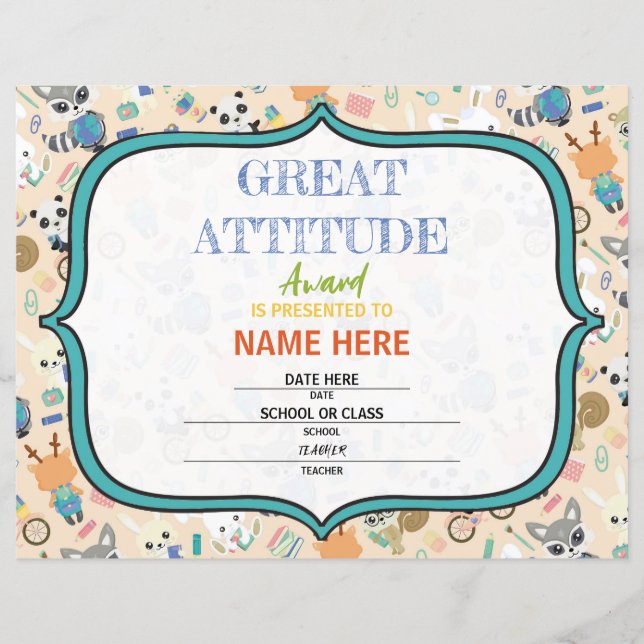 Schoolcertificaat (Voorkant)