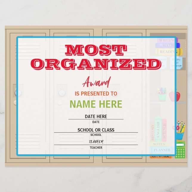 Schoolcertificaat (Voorkant)