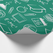 Schoolchemisch patroon cadeaupapier (Hoek)
