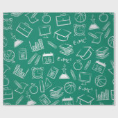 Schoolchemisch patroon cadeaupapier (Vlak)