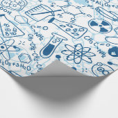 Schoolchemisch patroon cadeaupapier (Hoek)