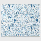 Schoolchemisch patroon cadeaupapier (Vlak)
