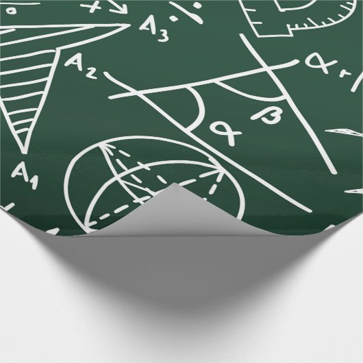 Schoolchemisch patroon cadeaupapier (Hoek)