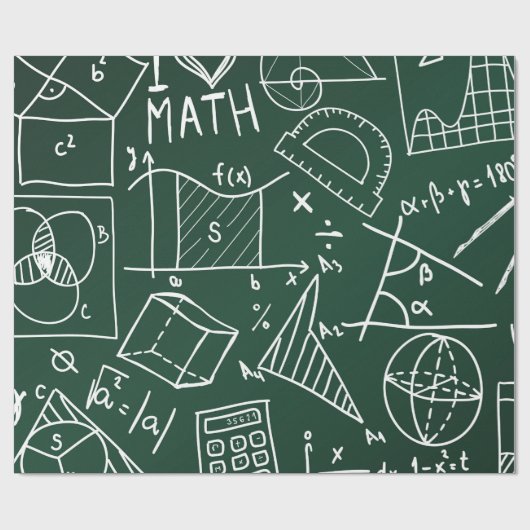 Schoolchemisch patroon cadeaupapier (Vlak)