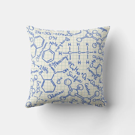 Schoolchemisch patroon kussen (Achterkant)