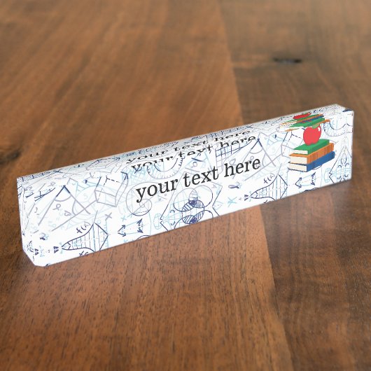 Schoolchemisch patroon naambordje (Zijkant)