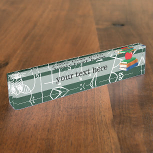 Schoolchemisch patroon naambordje