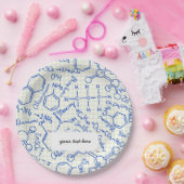 Schoolchemisch patroon papieren bordje (Feest)