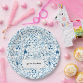 Schoolchemisch patroon papieren bordje (Feest)