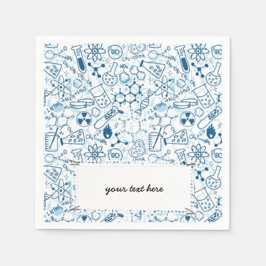 Schoolchemisch patroon servet (Voorkant)