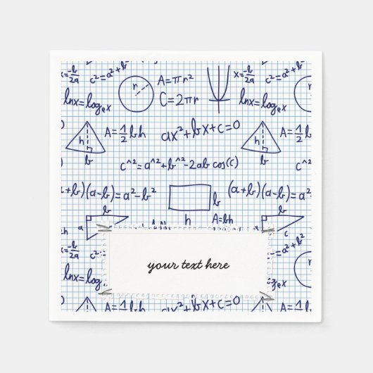 Schoolchemisch patroon servetten (Voorkant)