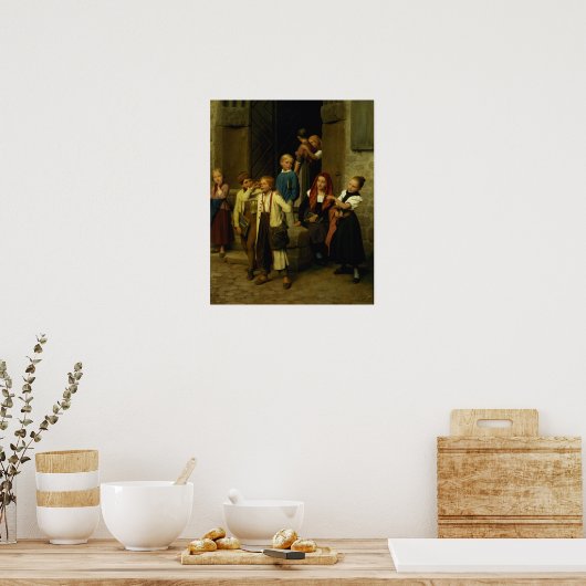 Schoolchildren Watching a Boy Cry, 1861 Poster (Keuken)