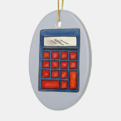 Schoolcursus Wiskunde Cadeaucalculator Onderwijs Keramisch Ornament (Links)