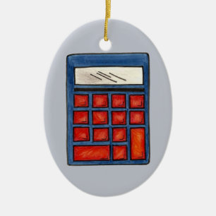 Schoolcursus Wiskunde Cadeaucalculator Onderwijs Keramisch Ornament