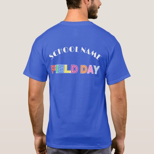 Schooldag Sportdag 2025 Team crew squad T-shirt (Achterkant)