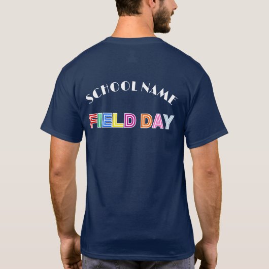 Schooldag Sportdag 2025 Team crew squad T-shirt (Achterkant)
