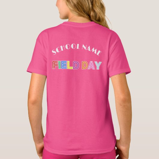 Schooldag Sportdag 2025 Team crew squad T-shirt (Achterkant)