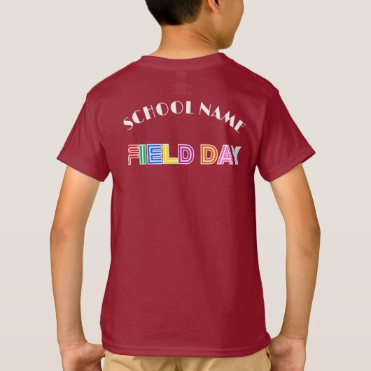Schooldag Sportdag 2025 Team crew squad T-shirt (Achterkant)