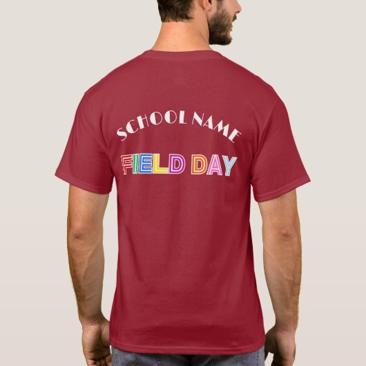 Schooldag Sportdag 2025 Team crew squad T-shirt (Achterkant)