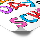 Schooldagcadeaus voor kinderen Schoolafstuderen Poster (Hoek)
