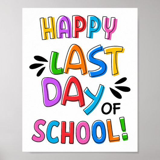 Schooldagcadeaus voor kinderen Schoolafstuderen Poster (Voorkant)