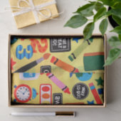 Schooldagen Fabric Print Tissuepapier (Geschenk)