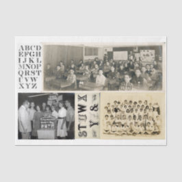  schooldagen Fotoontage Collage Tissuepapier