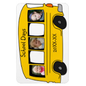 Schooldagen Gele School Bus Foto Magneet (Verticaal)