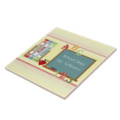 Schooldagen gepersonaliseerde leraar kunst-tegel tegeltje (Zijkant)