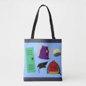 Schooldagen - Kunstpatroon voor het leven van stud Tote Bag (Voorkant)