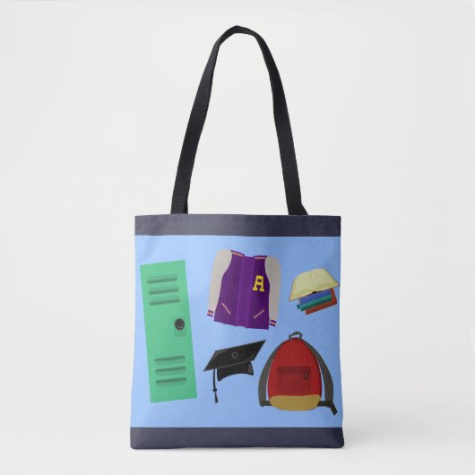 Schooldagen - Kunstpatroon voor het leven van stud Tote Bag (Voorkant)