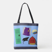 Schooldagen - Kunstpatroon voor het leven van stud Tote Bag (Achterkant)