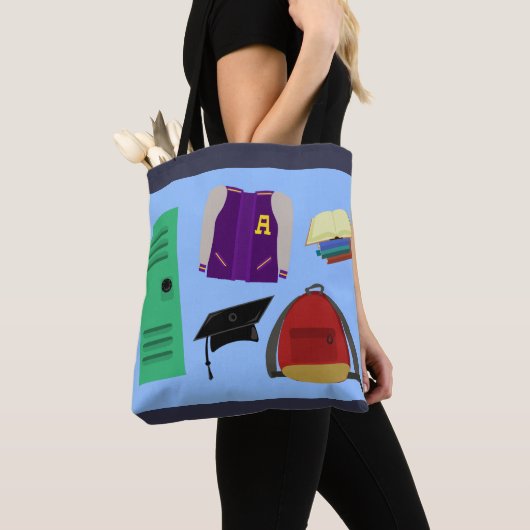 Schooldagen - Kunstpatroon voor het leven van stud Tote Bag (Dichtbij)