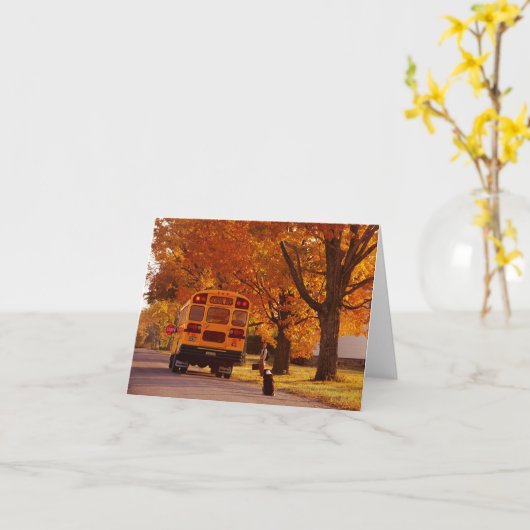 Schooldagen Notecard Kaart (Gele Bloem)