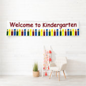 Schooldagen Pencils gepersonaliseerd Spandoek (Insitu)