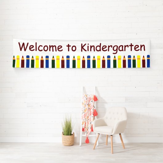 Schooldagen Pencils gepersonaliseerd Spandoek (Insitu)