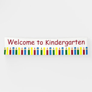 Schooldagen Pencils gepersonaliseerd Spandoek