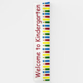 Schooldagen Pencils gepersonaliseerd Spandoek (Verticaal)