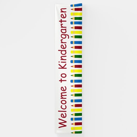 Schooldagen Pencils gepersonaliseerd Spandoek (Verticaal)