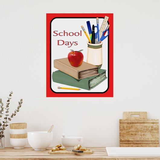 Schooldagen Poster (Keuken)