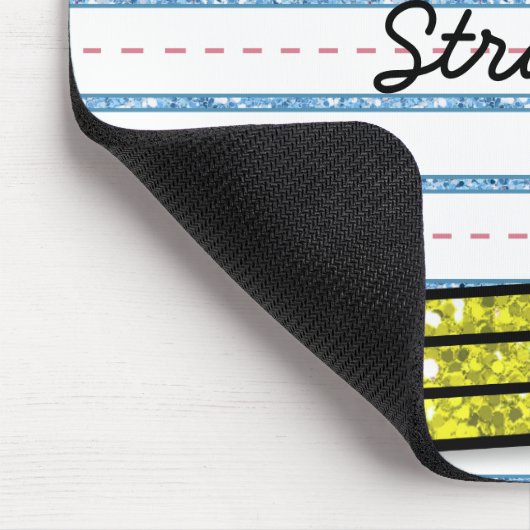 Schooldagen Potlood & Paper Personalized Mousepad Muismat (Hoek)