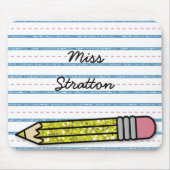 Schooldagen Potlood & Paper Personalized Mousepad Muismat (Voorkant)