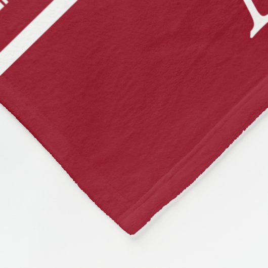 Schooldagen Rood en Wit Ticking Stripe Fleece Deken (Hoek)