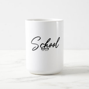 Schooldagen Terug naar school ontwerp Koffiemok