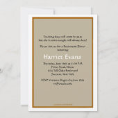 Schooldagen Uitnodiging tot pensionering leraar (Achterkant)