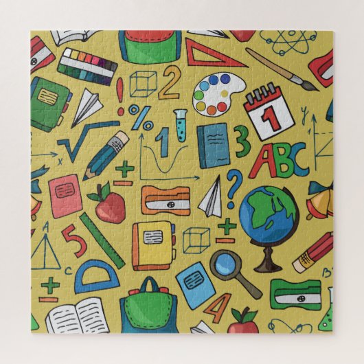 Schooldagen: Vintage voedingspatroon Legpuzzel (Verticaal)