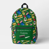 schooldagenpatroon bedrukte rugzak (Voorkant)