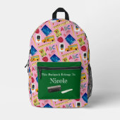 schooldagenpatroon bedrukte rugzak (Voorkant)