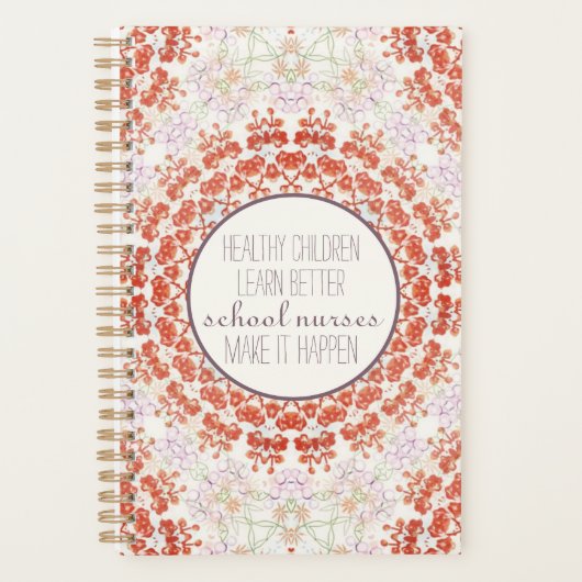 Schooldagnotering; Pastel Kaleidoscoop Planner (Voorkant)