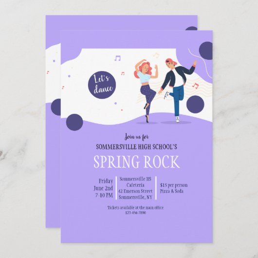 schooldans kaart (Voorkant / Achterkant)